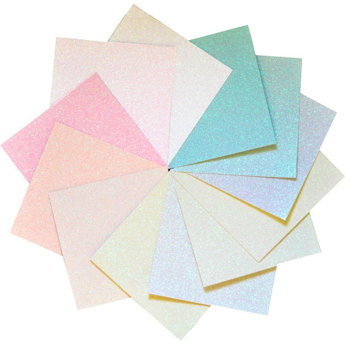 Memory Box Glitter Paper Pad 6"X6" 24/Pkg