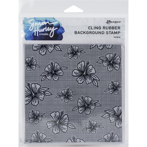Simon Hurley Cling Stamps 6"X6" -  Luau