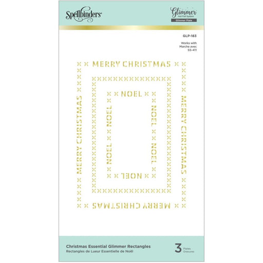 Spellbinders Glimmer Hot Foil Plate - Christmas Essentials Glimmer Rectangle