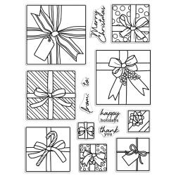 Hero Arts Clear Stamps 6"X8" - Gift Peek-A-Boo Infinity Parts