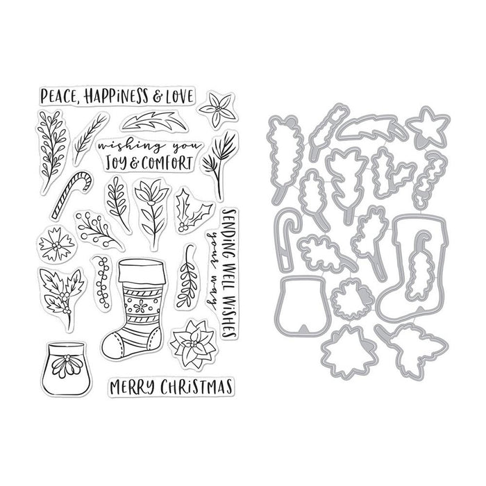 Hero Arts Clear Stamp & Die Combo - Stocking Bouquet