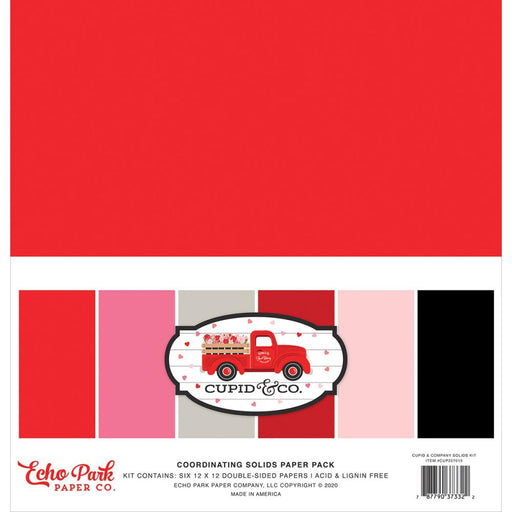 Soild Colour - Echo Park Double-Sided Solid Cardstock 12"X12" 6/Pkg