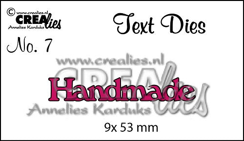 Text Die no. 07 Handmade