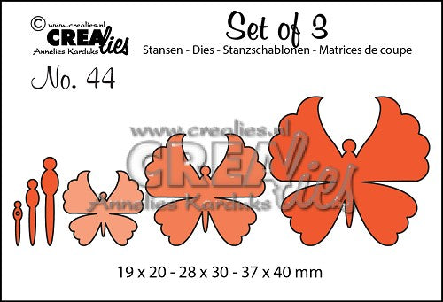 Set of 3 No.44 - Butterflys