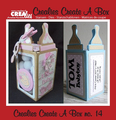 CCAB14  Crealies Create A Box stans/die no. 14,  / Baby bottle
