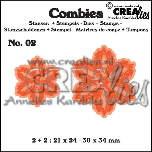 Combies Dies+Stamp No.2 - Flowers B