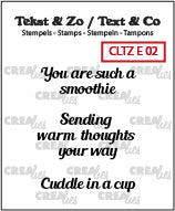 Text & Co English stamps no. 2, Warm drinks B