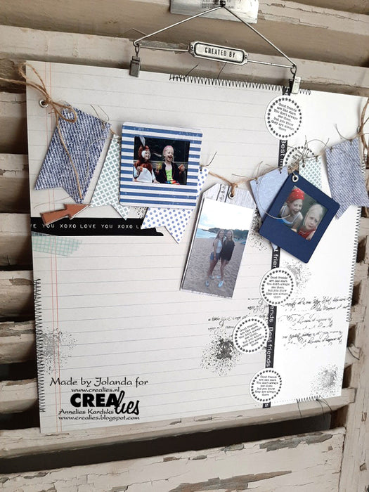 Crea-Nest-Lies Small die-cutting no. 18. 6x Banners, smooth