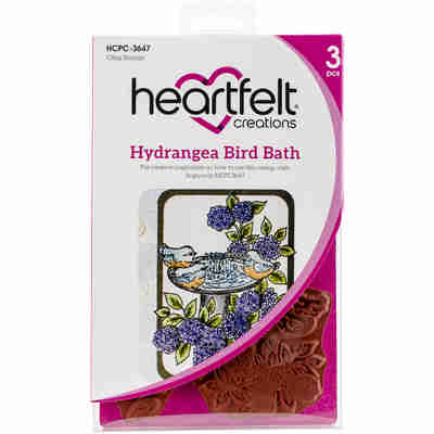 Hydrangea Bird Bath Stamp  HCPC-3647