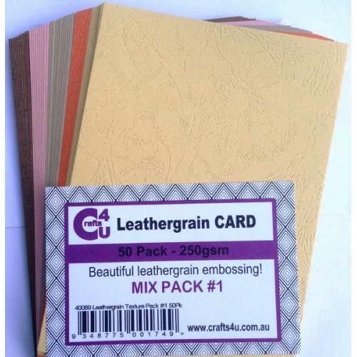 Crafts4U A5 Card Leathergrain Texture Pack 1