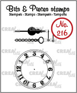 Crealies - Clear Stamp Bits & Pieces - Clock with a Chain and Pendulum