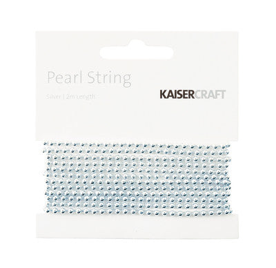 Kaisercraft Silver Pearl String 2m EM435
