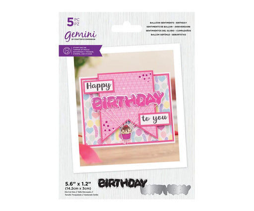 Gemini - Stamp & Die - Balloon Sentiments - Birthday
