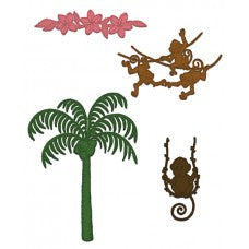 Heartfelt Creations Palm Tree & Monkeys HCD1-7132