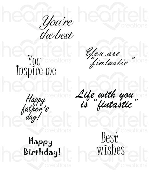 Heartfelt Wishes Cling Stamp Set HCPC-3740