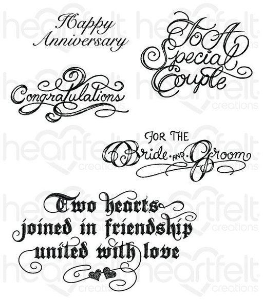 Classic Wedding Wishes Stamp HCPC-3790