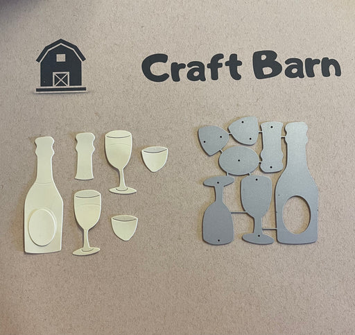 Craft Barn Die Wine Bottle + Glasses