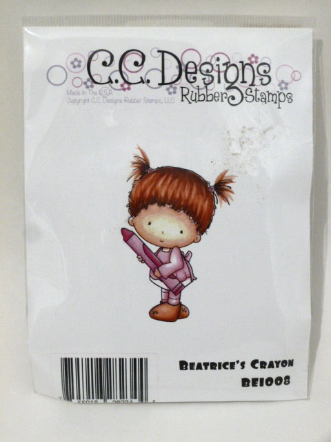 C.C. Designs Rubber Stamp - Beatrice's Crayon - BE1008