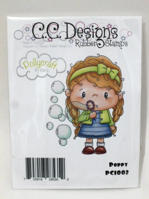 C.C. Designs Rubber Stamp - Poppy - PC1002