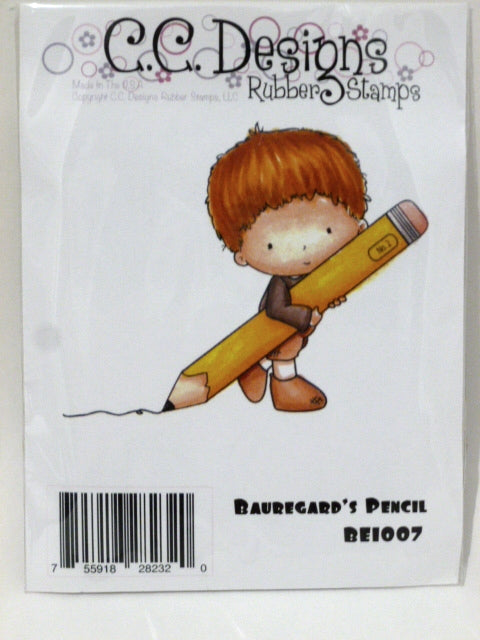 C.C. Designs Rubber Stamp - Bauregard's Pencil - BE1007