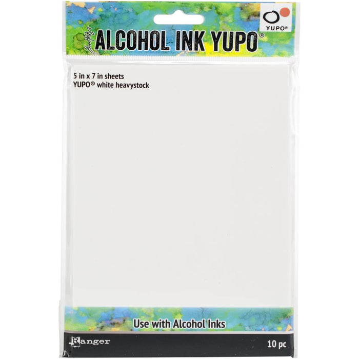 Tim Holtz Alcohol Ink White Yupo Paper 144Ib 10/Pkg