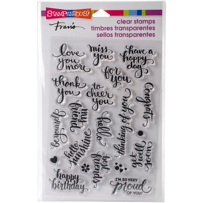 Stampendous Perfectly Clear Stamps Brushed Wishes
