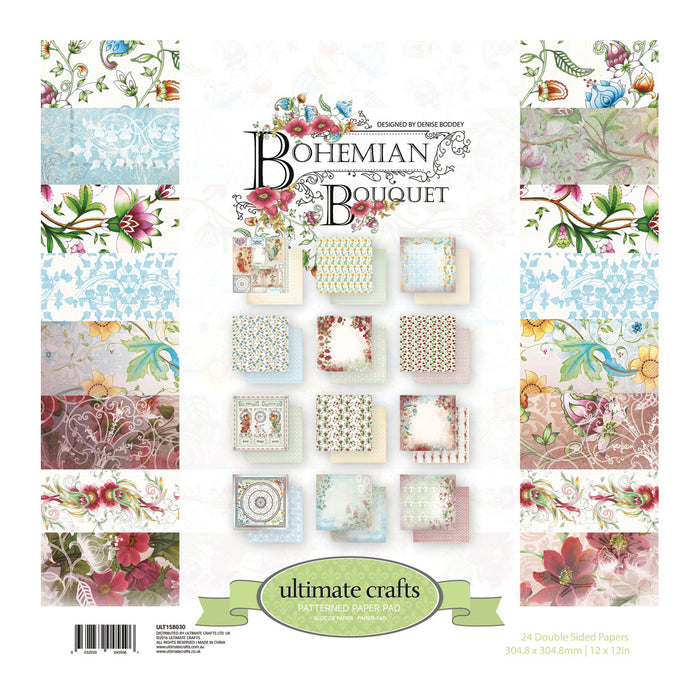Bohemian Bouquet - Ultimate Crafts Patterned Paper Pad