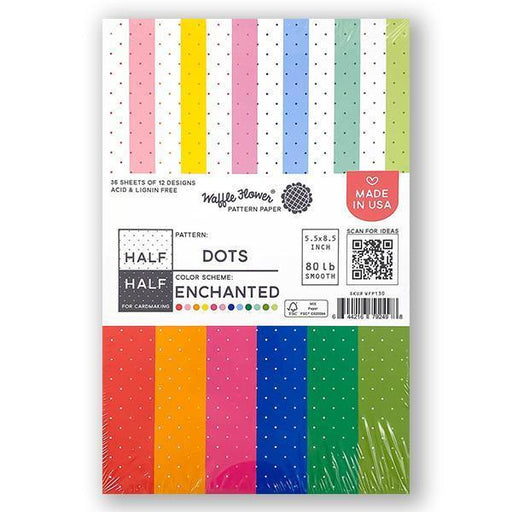 Half Dots/Enchanted - Waffle Flower 80lb Single-Sided Paper Pad 5.5"X8.5" 36/Pkg