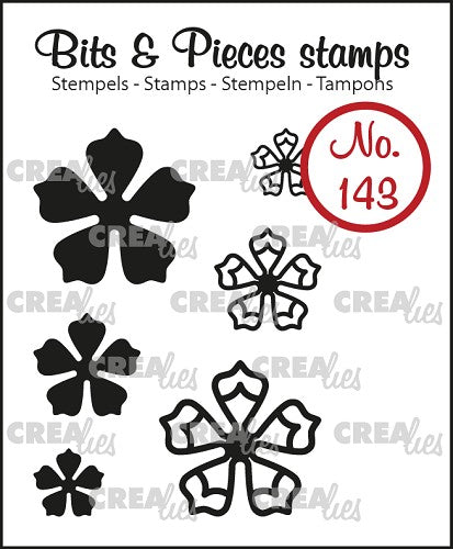Bits & Pieces stamp no. 143, 6x Mini Flowers 21