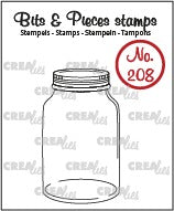 Crealies - Bits & Pieces stamp no.208 - Mason Jar