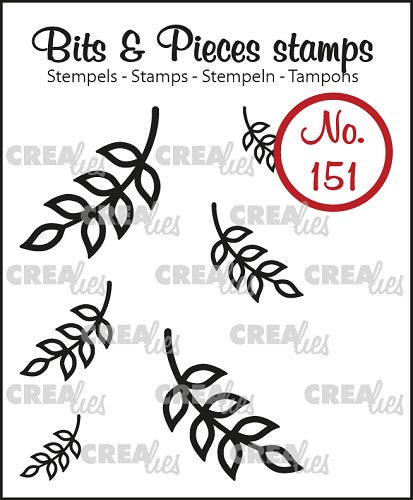 Bits & Pieces stamp no. 151, 6x Mini leaves 8