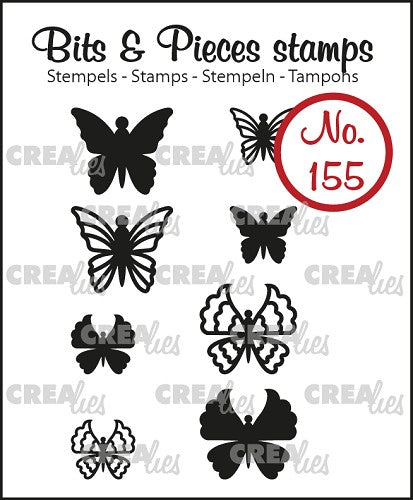 Bits & Pieces stamp no. 155, 8x Mini Butterflies 5 + 6