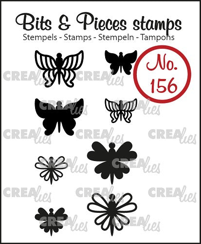 Bits & Pieces stamp no. 156, 8x Mini Butterflies 7 + 8