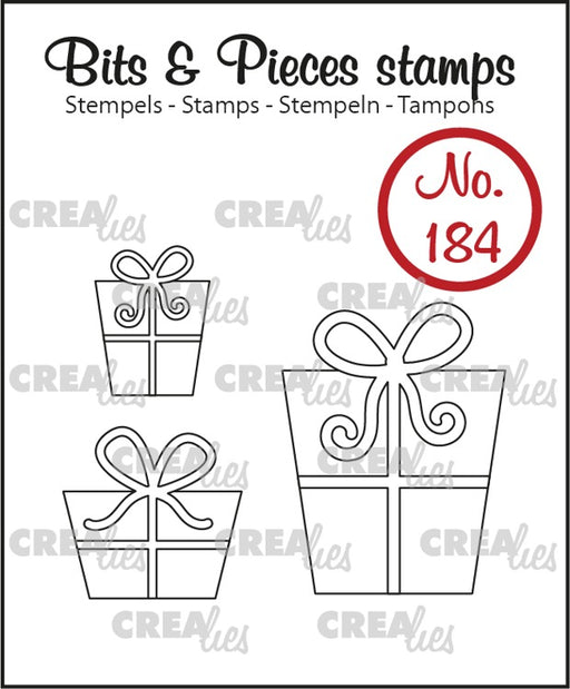 Crealies - Bits & Pieces stamp no. 184 -  3x Gifts