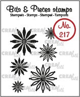 Crealies - Bits & Pieces stamp no. 217, Mini flowers 25
