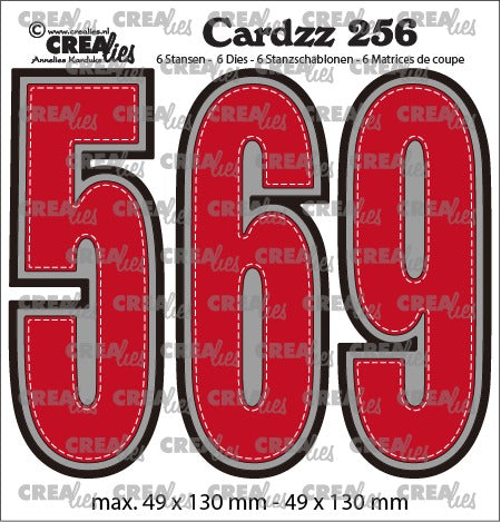 Crealies - Cardzz dies no. 256 - Numbers 5, 6 and 9