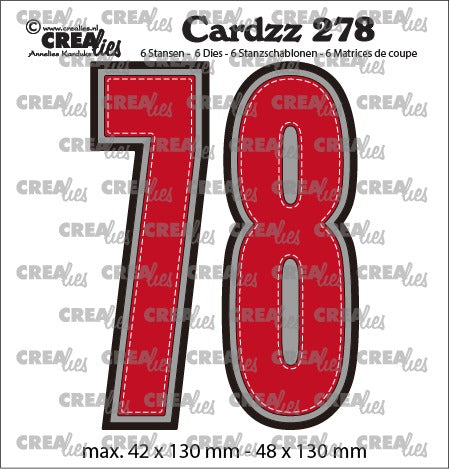 Crealies - Cardzz dies no.278 - Numbers 7 and 8