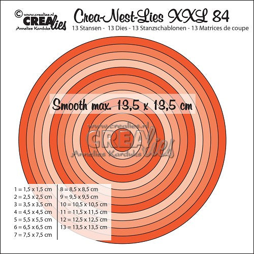 Crea-Nest-Lies XXL die-cutting no. 84, smooth circles half cm