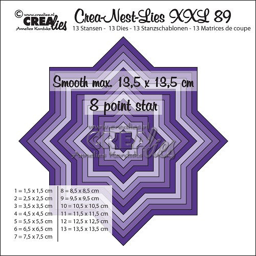 Crea-Nest-Lies XXL die-cutting no. 89, smooth 8 pointed star