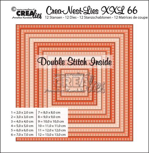 Crealies Crea-Nest-dies XXL no 66 doub.stitch inside squares