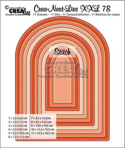 Crea-Nest-Lies XXL No. 78 Cutting Template Sheet With Stitch