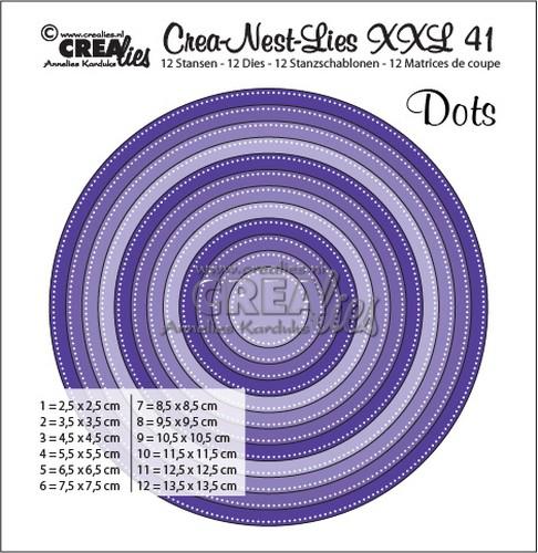 Crealies Crea-nest-dies XXL no. 41 Circles with dots