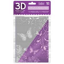 3D Embossing Folder 5"x7" - Butterfly Trellis