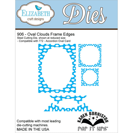 Elizabeth Craft Designs 906 Oval Clouds Frame Edges