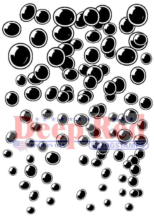 Bubbles Background Rubber Cling Stamp