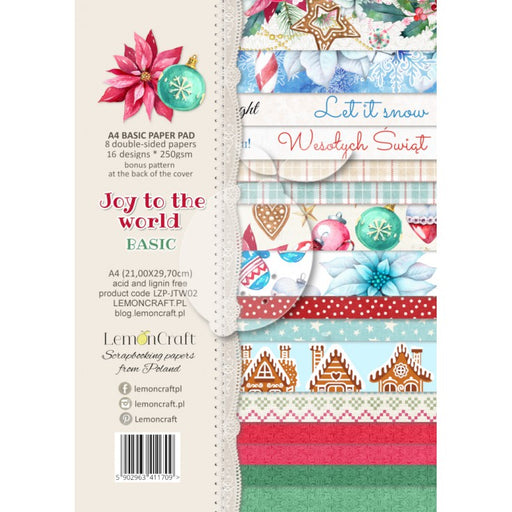 PAD SCRAP PAPERS  LEMONCRAFT - JOY TO THE WORLD BASICA4