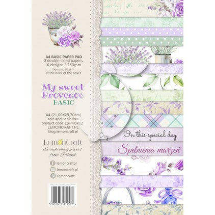 PAD SCRAP PAPERS  - LEMONCRAFT - MY SWEET PROVENCE A4