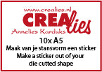 Make a sticker out of your die cutted shape (10x A5 sheet)