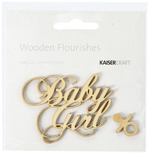 Kaisercraft Wooden Flourishes FL501 Baby Girl