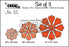 Set of 3 punches no. 55, Flowers 24